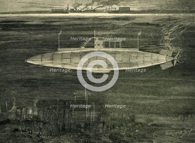 'The French Submarine Boat, The Gustave Zédé', c1900. Creator: Marguerite Jacob.