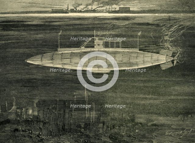 'The French Submarine Boat, The Gustave Zédé', c1900. Creator: Marguerite Jacob.
