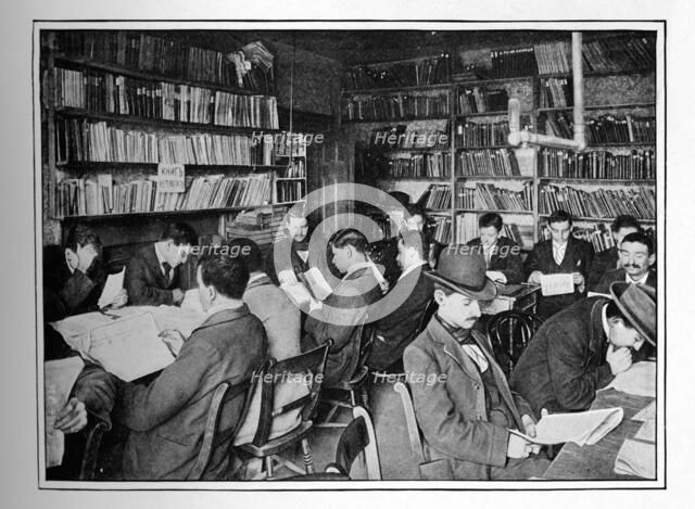 The Free Russian Library and reading room, 15 Whitechapel Road, Stepney, London, c1901 (1901). Artist: Unknown.