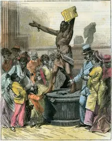 The Freed Slave statue in Memorial Hall, Centennial Exhibition, Philadelphia, USA, c1876