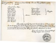 The Freedom of Stratford-upon-Avon, presented to David Garrick, 1768, (1840)