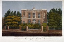 The Freemasons Charity School for Girls, Westminster Bridge Road, Lambeth, London, 1814. Artist: John Pass