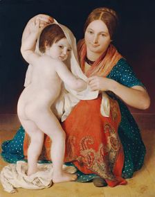 The fresh shirt, 1847. Creator: Johann Baptist Reiter