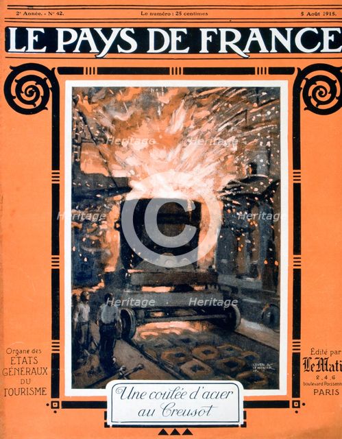 The front cover of Le Pays de France, 5 August 1915. Artist: Unknown