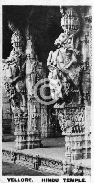 The front hall of a Hindu temple, Vellore, India, c1925. Artist: Unknown