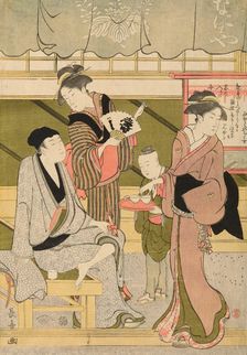 The Front Room of the Naniwaya (Naniwaya misesaki), c. 1800. Creator: Eishosai Choki