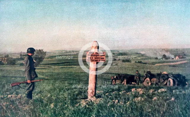 The frontier between Lithuania and the Soviet Union, World War II, 1942. Artist: Unknown