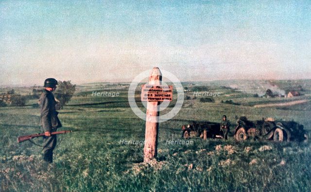 The frontier between Lithuania and the Soviet Union, World War II, 1942. Artist: Unknown