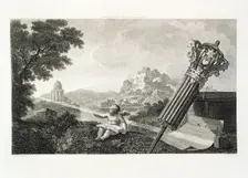 The frontispiece to Dr Brook Taylor's "Perspective of Architecture", 1760. Creator: William Woollett