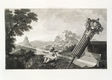 The frontispiece to Dr Brook Taylor's "Perspective of Architecture", 1760. Creator: William Woollett