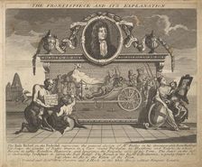 The Frontispiece and Its Explanation (Plate 1: Illustrations to Samuel Butler's Hud..., 1725-30 (?). Creator: William Hogarth