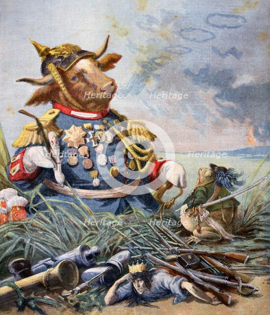 The Frog and the Ox, 1893. Artist: Jean de la Fontaine