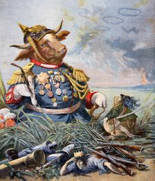 The Frog and the Ox, 1893. Artist: Jean de la Fontaine