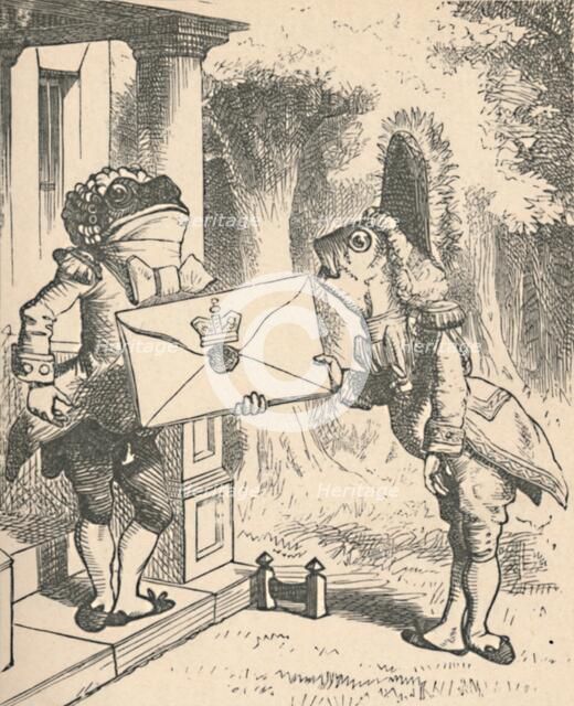 'The Frog Footman delivers the invitation', 1889. Artist: John Tenniel.