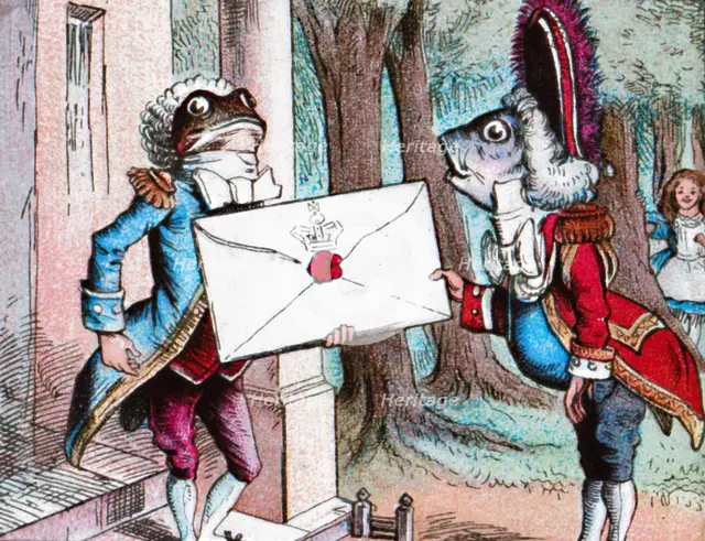 'The Frog Footman delivers the invitation', c1910. Artist: John Tenniel.