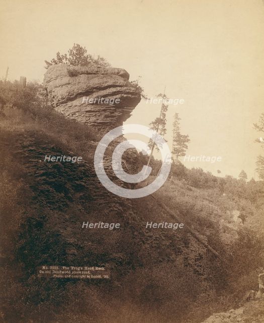 The Frog's Head Rock On old Deadwood stage road, 1890. Creator: John C. H. Grabill.