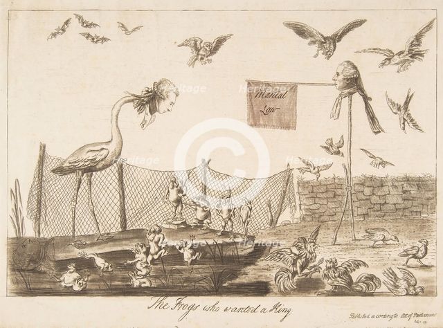 The Frogs Who Wanted a King, July 14, 1789. Creator: Unknown.