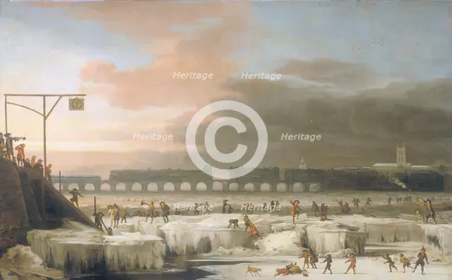 'The Frozen Thames', 1677. Creator: Abraham Hondius.