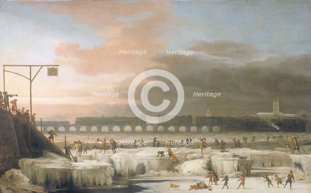 'The Frozen Thames', 1677. Creator: Abraham Hondius.