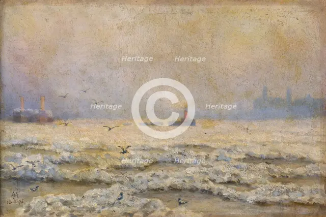 'The Frozen Thames at Greenwich', 1895. Creator: Unknown.