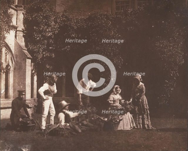 The Fruit Sellers, ca. 1845. Creator: Possibly by William Henry Fox Talbot.