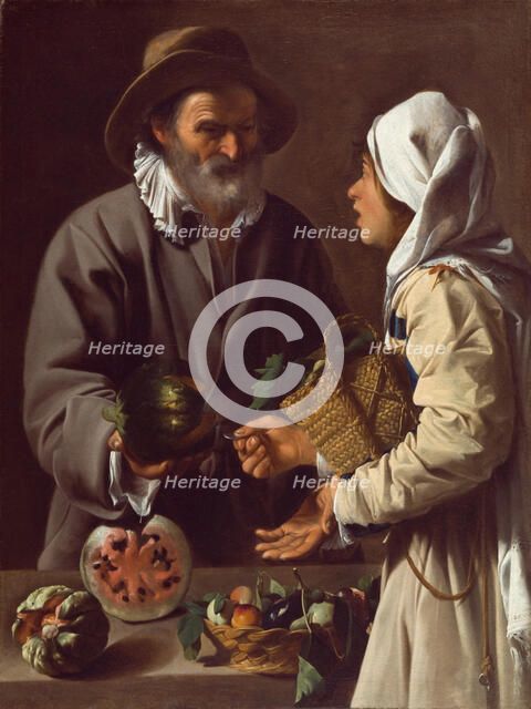 The Fruit Vendor, c.between 1615 and 1620. Creator: Pensionante del Saraceni.