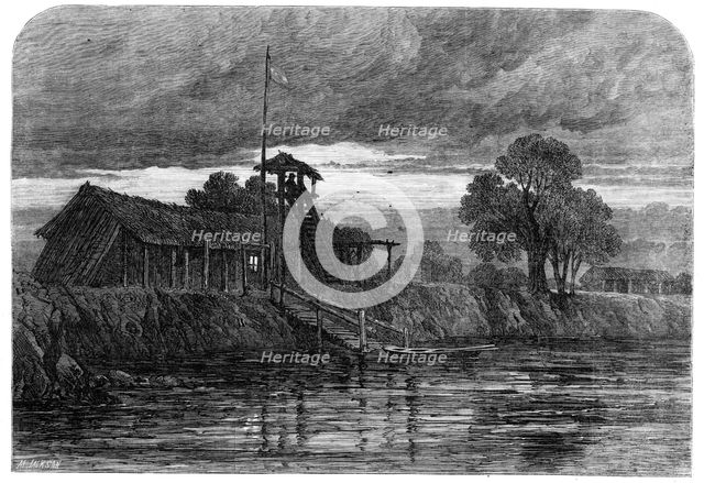The Guard-house of Humaita, Paraguay, 1864. Creator: Mason Jackson.