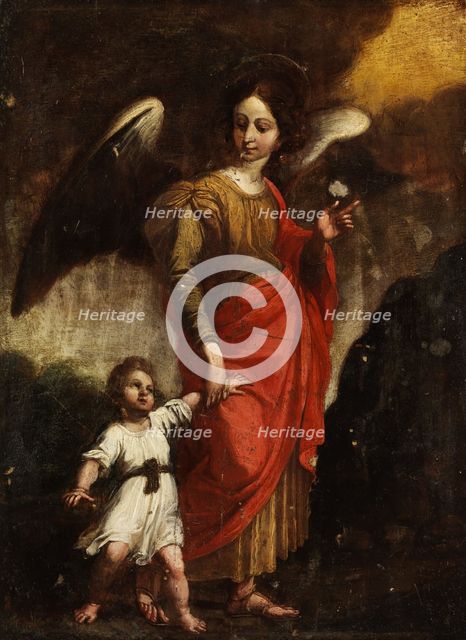 The Guardian Angel. Artist: Italian master  