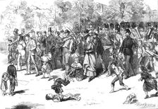 The Guards Band in St. James's Park, 1870. Creator: Joseph Swain