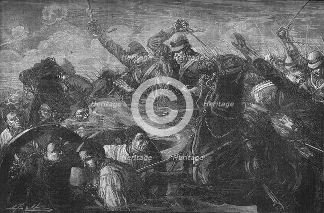 The Guards Charging the Guns at Kassassin', c1882. Artist: Unknown.