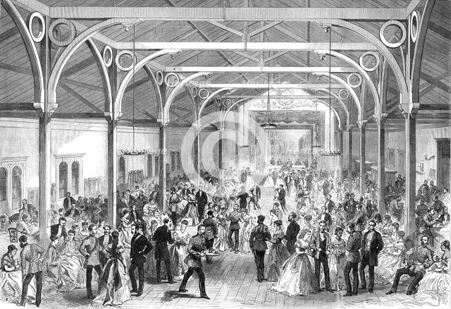The Guards' Institute, Vauxhall-Bridge-Road: the Ball-Room, 1869. Creator: Unknown.