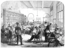 The Guards Institute, Vauxhall-Bridge-Road: the Reading-Room, 1869. Creator: Unknown