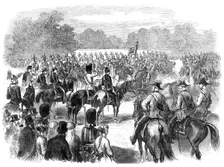 The Guards Parade at the Horse Guards in honour of the Queen's Birthday, 1869. Creator: Unknown