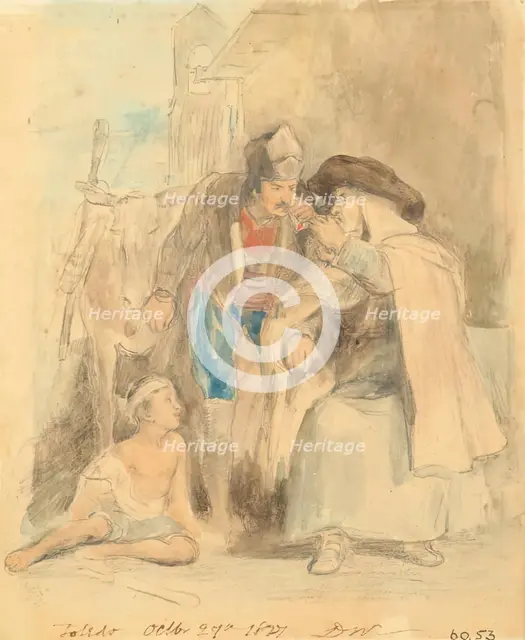 The Guerilla Taking Leave of his Confessor, 1827. Creator: David Wilkie.