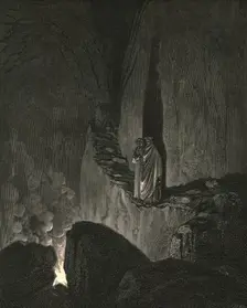 The guide, who mark'd how I did gaze attentive, thus began c1890. Creator: Gustave Doré