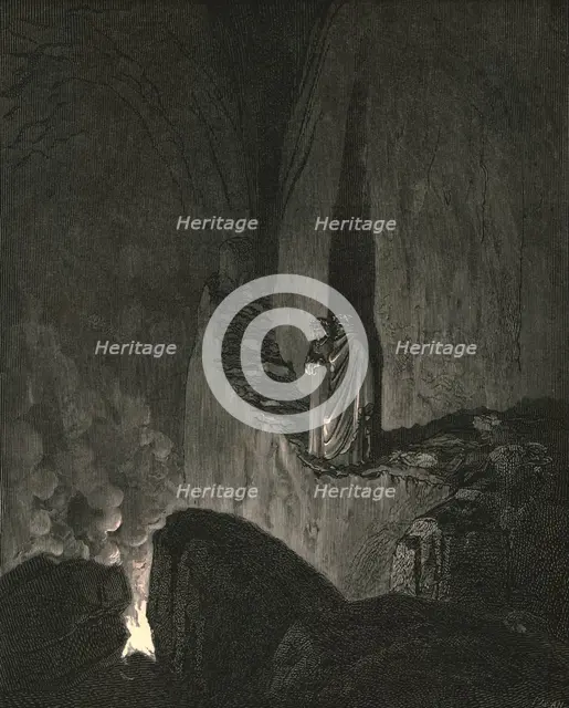 'The guide, who mark'd how I did gaze attentive, thus began', c1890.  Creator: Gustave Doré.
