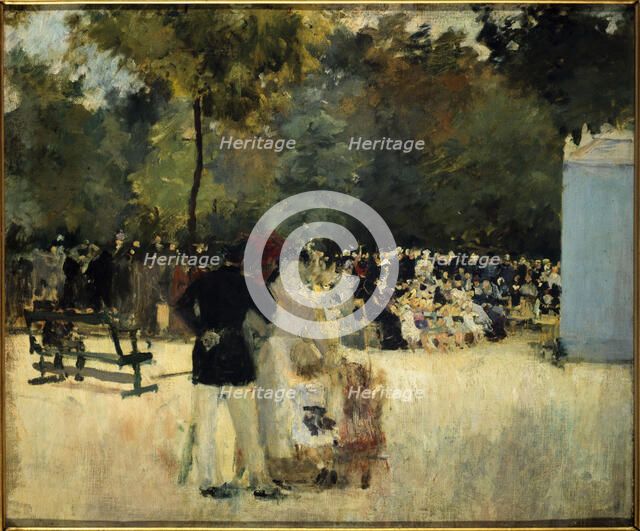 The Guignol in the Tuileries Garden, c1880. Creator: Emile Antoine Guillier.