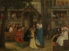 The Guild of the Archers Welcomes Margaret of Austria, c1490, 1860. Creator: Jan August Hendrik Leys
