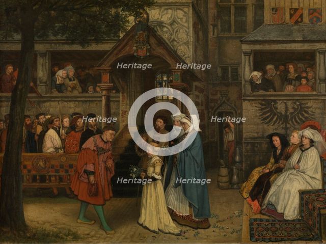 The Guild of the Archers Welcomes Margaret of Austria, c1490, 1860. Creator: Jan August Hendrik Leys.
