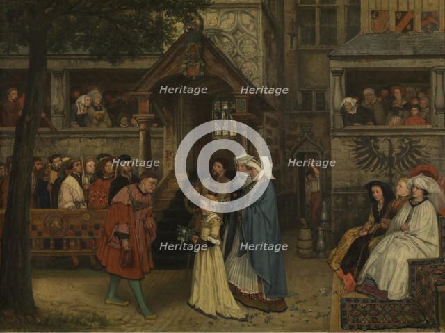 The Guild of the Archers Welcomes Margaret of Austria, c1490, 1860. Creator: Jan August Hendrik Leys.