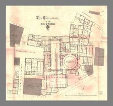 The Guild-Hall of the City of London, Plan, 1884, (1886)