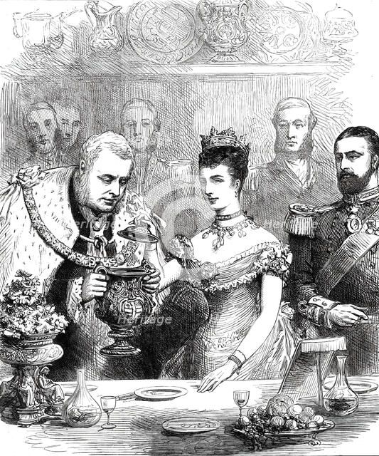 The Guildhall Banquet to the Prince and Princess of Wales: the Loving Cup, 1876. Creator: Unknown.