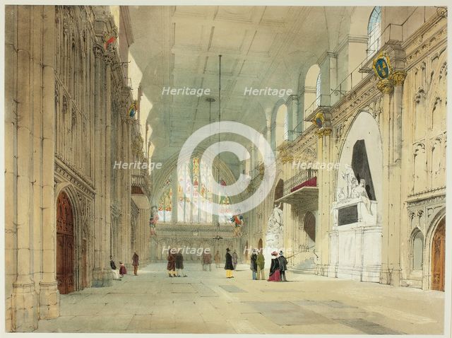 The Guildhall, plate 25 from Original Views of London as It Is, 1842. Creator: Thomas Shotter Boys.