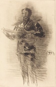 The Guitar Player, 1875. Creator: James Abbott McNeill Whistler