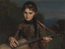 The guitar player, 1888. Creator: Balmer, Wilhelm (1865-1922)