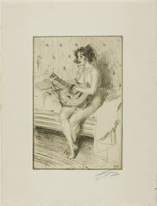 The Guitar-Player, 1900. Creator: Anders Leonard Zorn