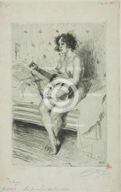 The Guitar-Player, 1900. Creator: Anders Leonard Zorn.
