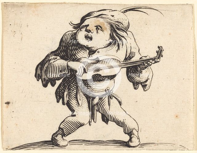 The Guitar Player, c. 1622. Creator: Jacques Callot.