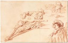 The Guitarist, 1720s. Creator: Jean-Baptiste Pater (French, 1695-1736)