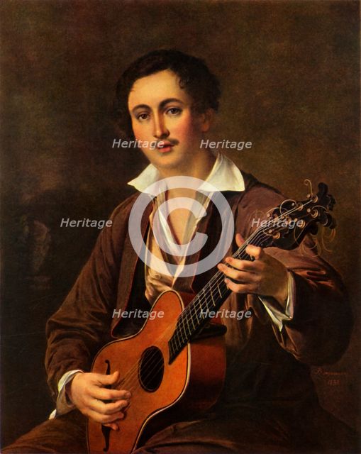 'The Guitarist', 1820s, (1965).  Creator: Vasily Tropinin.